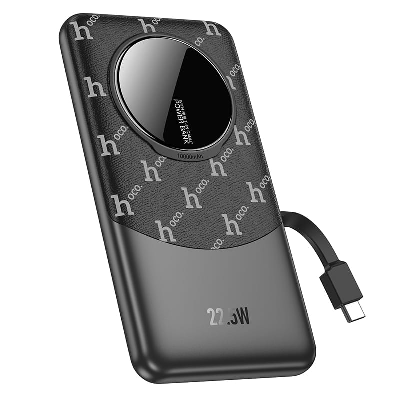 HOCO Leather Grain Finish 10000mAh Power Bank Q29 - Stylish & Portable - Saif Al Najmi Kw